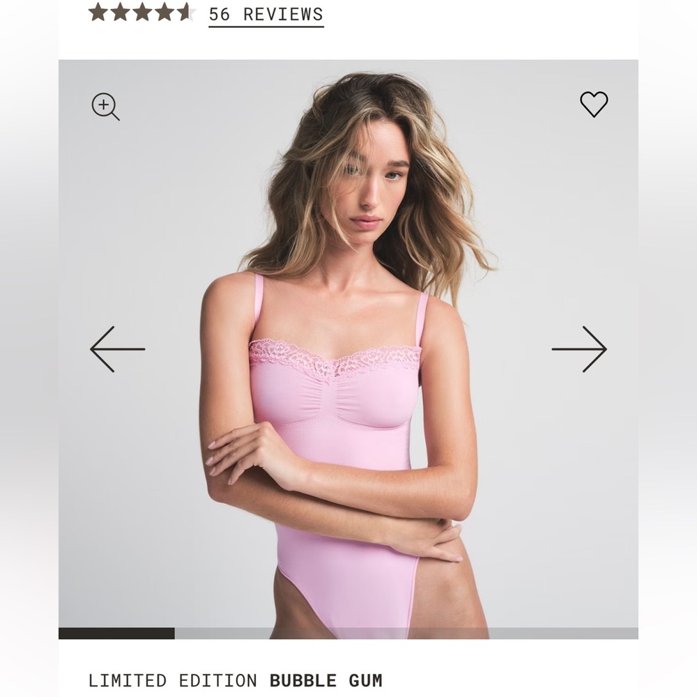 SKIMS Bubble Gum Shapewear Bodysuit